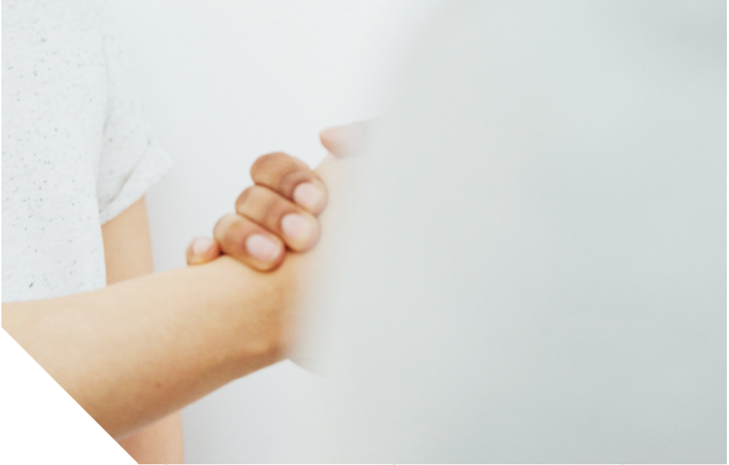 Two people shaking hands