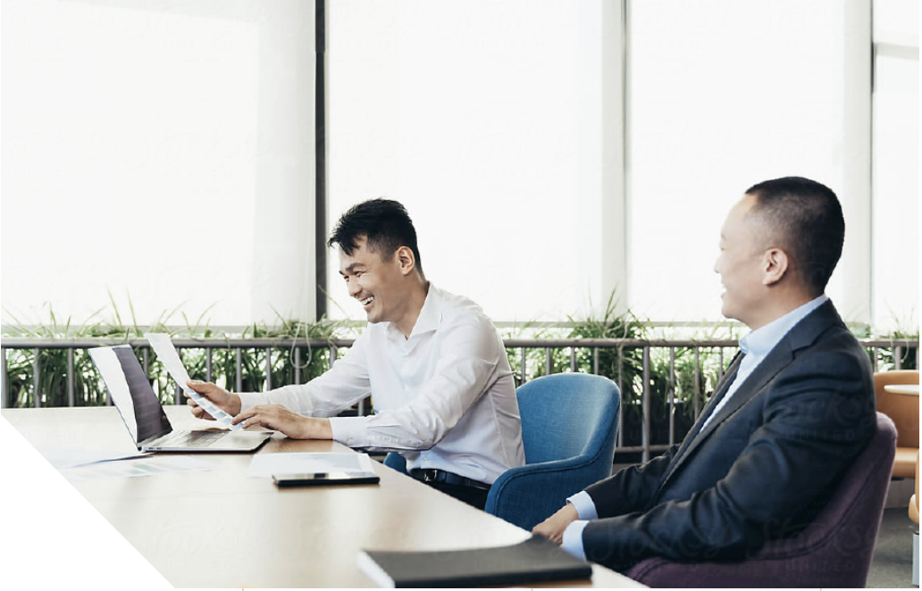 Sourcing professionals working together