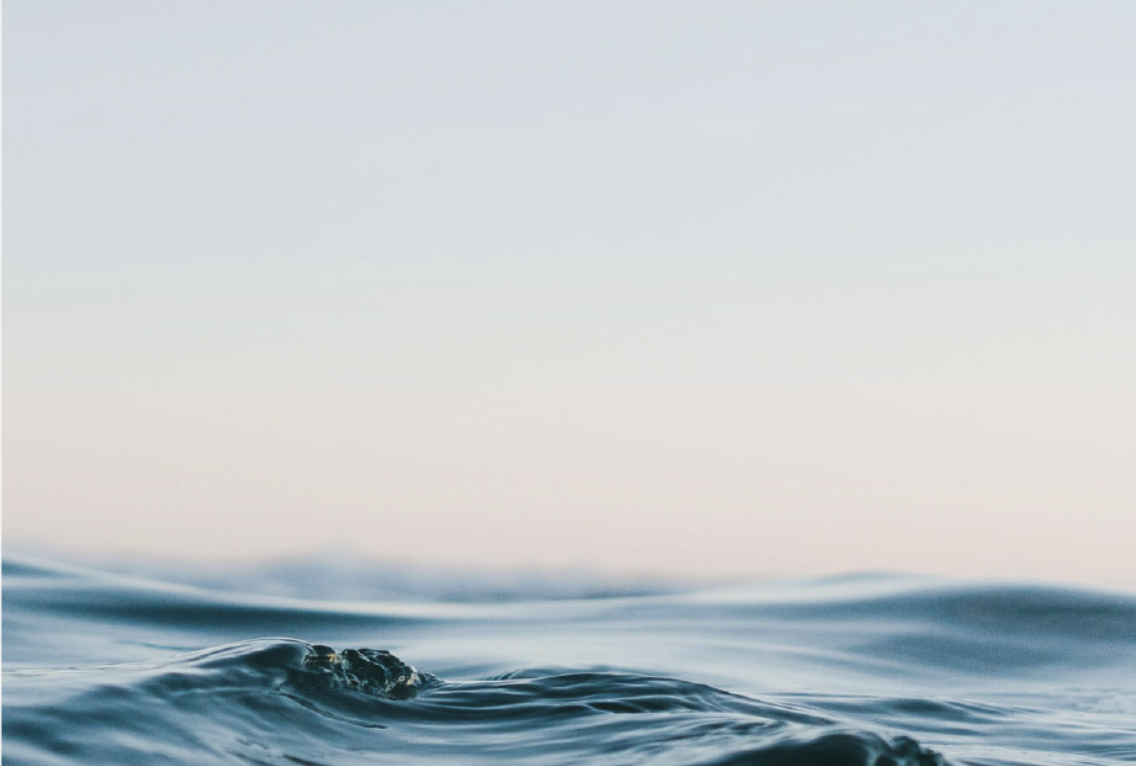 Calm sea at dusk